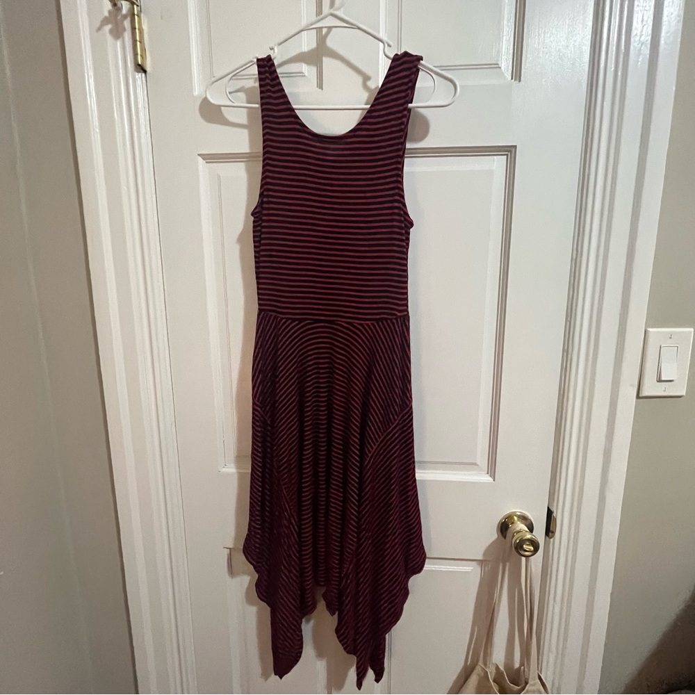 Navy and Red Sun Dress